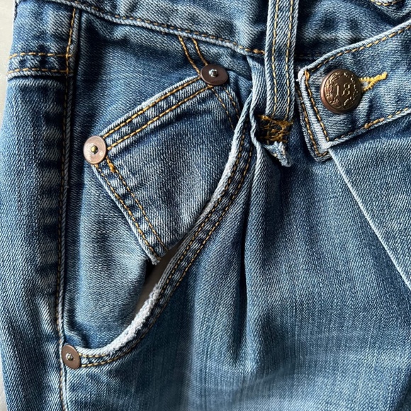 R13 CrossOver Asymmetric Denim Slouchy Stretch Jeans - Picture 7 of 16